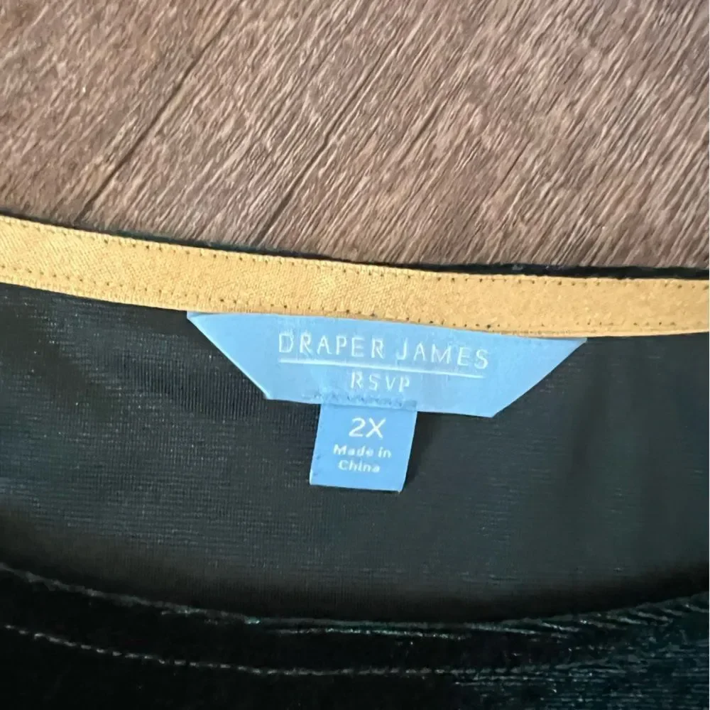 Draper James RSVP Elbow Sleeve Velvet Top- Size 2X_4